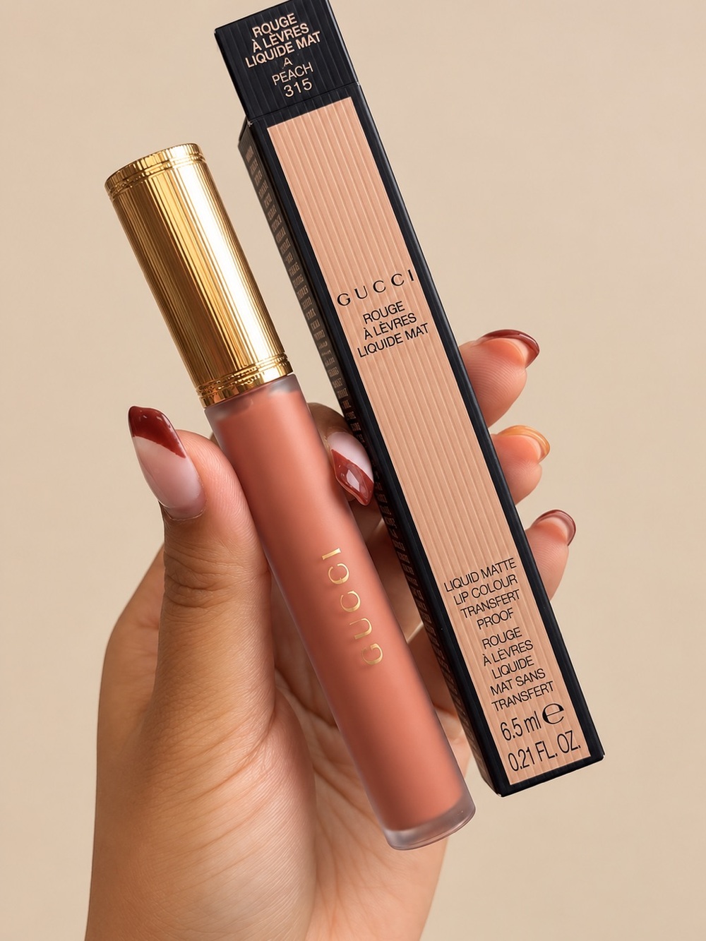 NEW Gucci Rouge à Lèvres Liquid Matte Lipstick May Peach 315